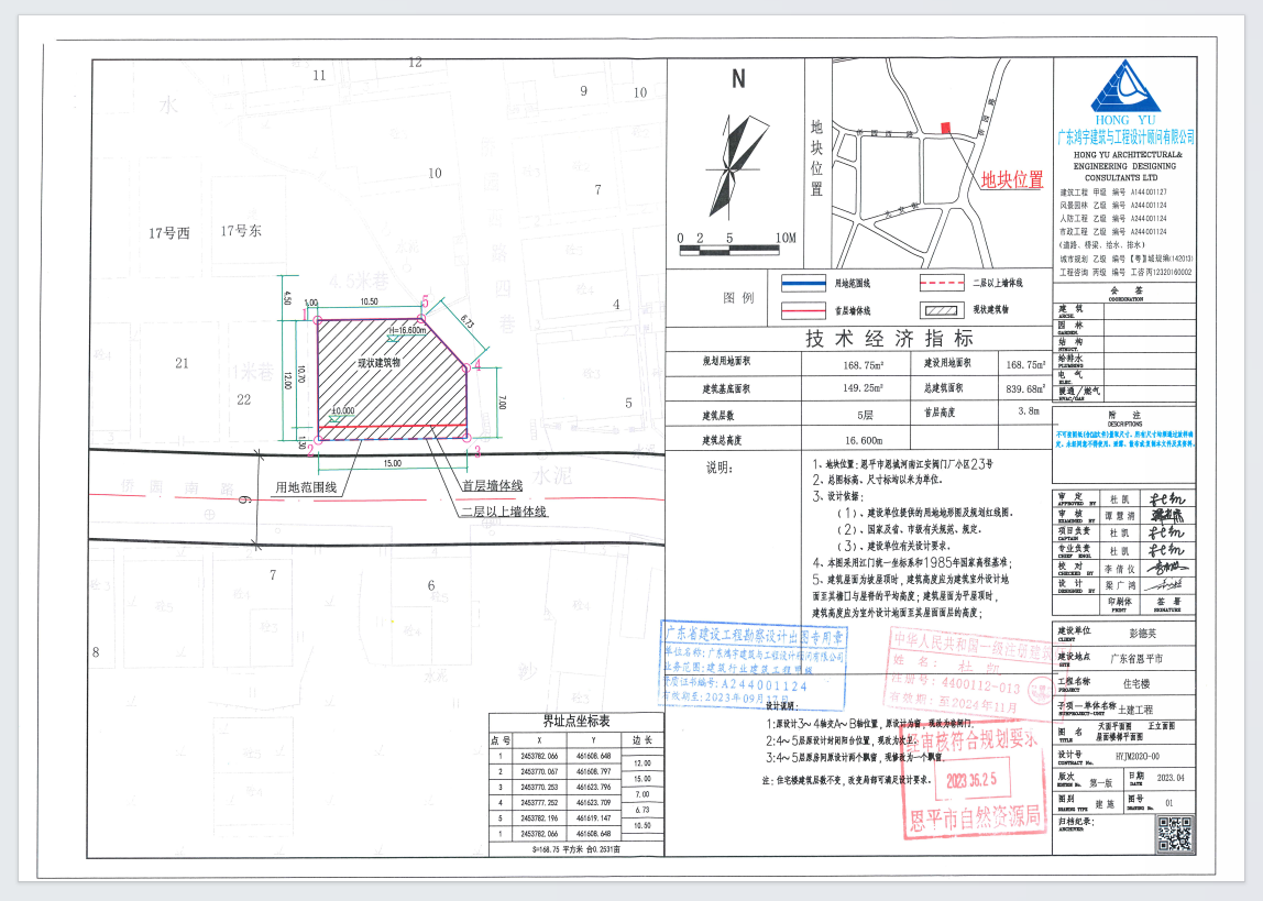 【批后公告】恩平市恩城河南江安閥門廠小區(qū)23號（彭德英）總平面圖.png