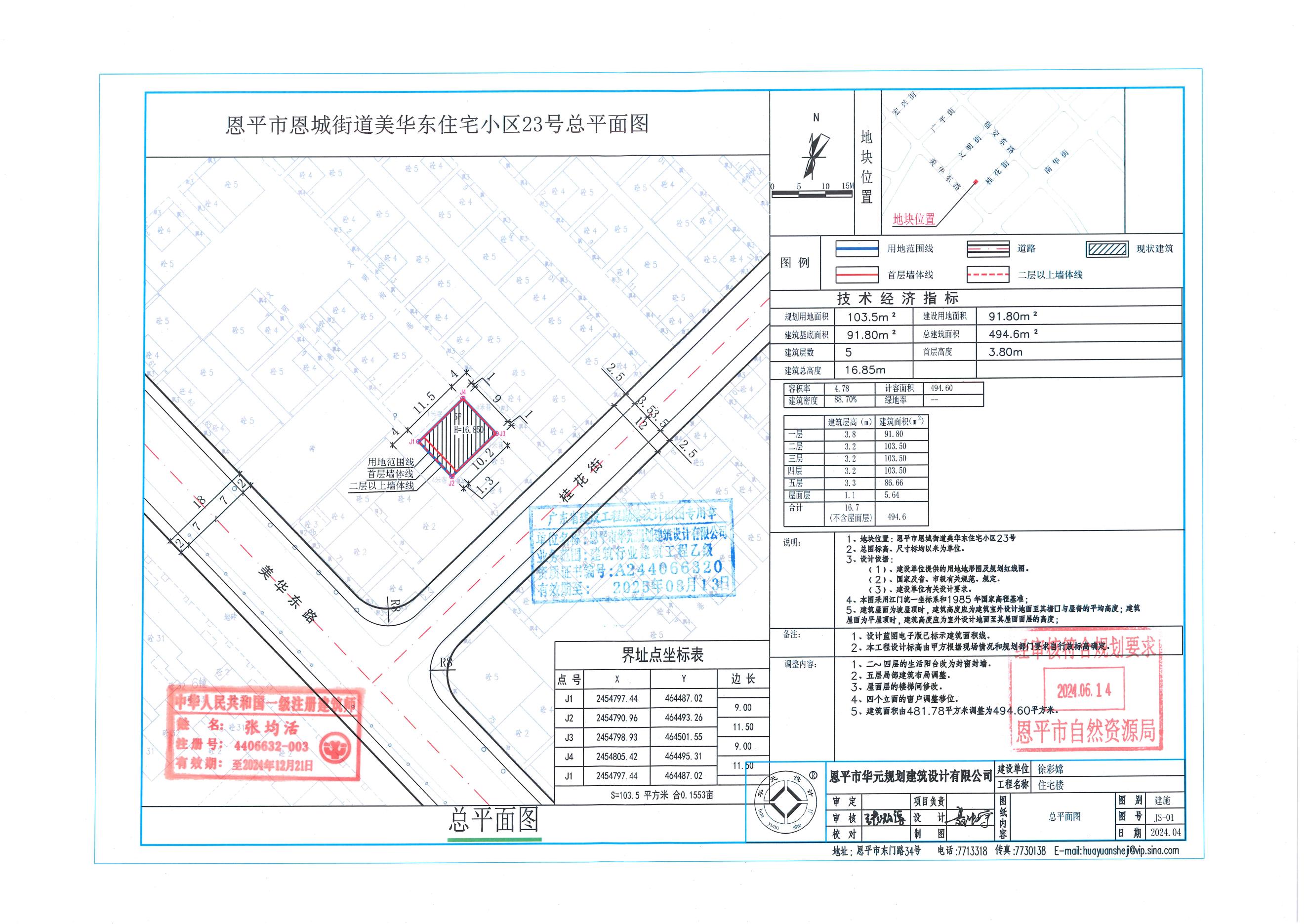 【批后公告】恩平市恩城街道美華東住宅小區(qū)23號(hào)規(guī)劃設(shè)計(jì)總平面圖.jpg